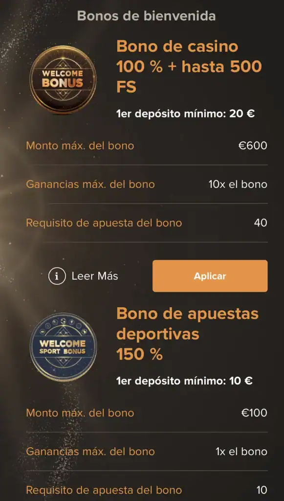 bono de sol casino 