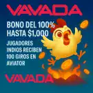 100% hasta 1000 $ + 100 rondas en Aviator