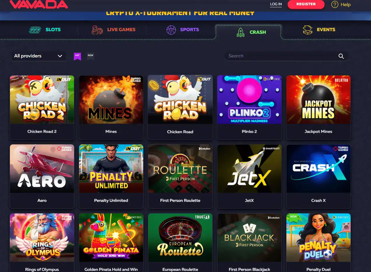 VAVADA crash games
