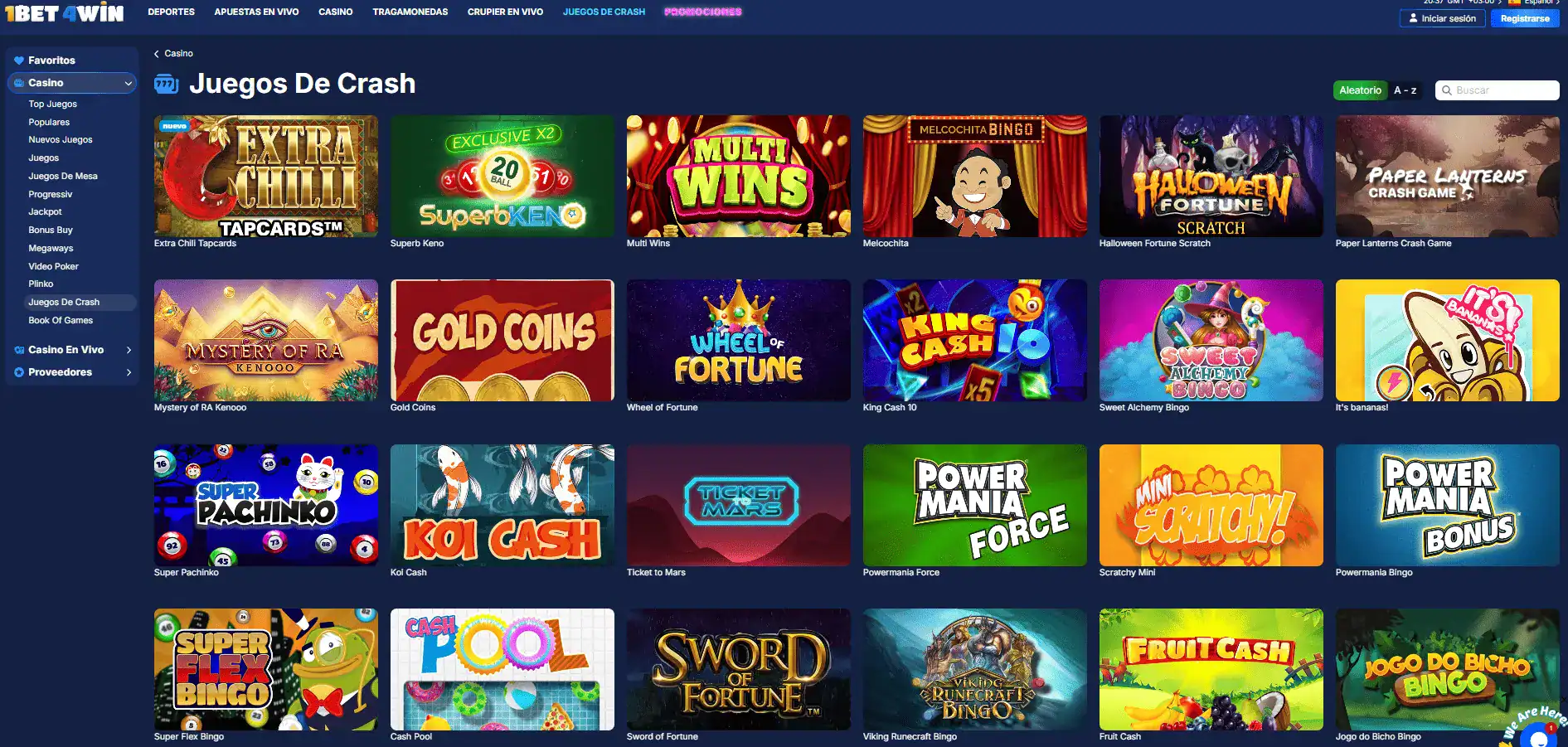1Bet4Win juegos crash