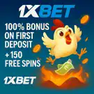 Get 100% on First Deposit + 150 Free Spins – 1xBet