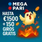 Consigue hasta €1500 + 150 giros gratis – MegaPari