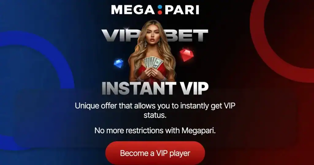 Panel de usuario en Megapari con billetera y bonos activos