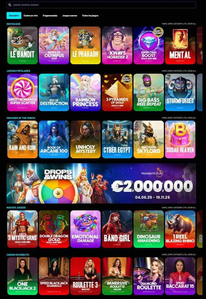Slot catalog and featured games at Turbo Wins online