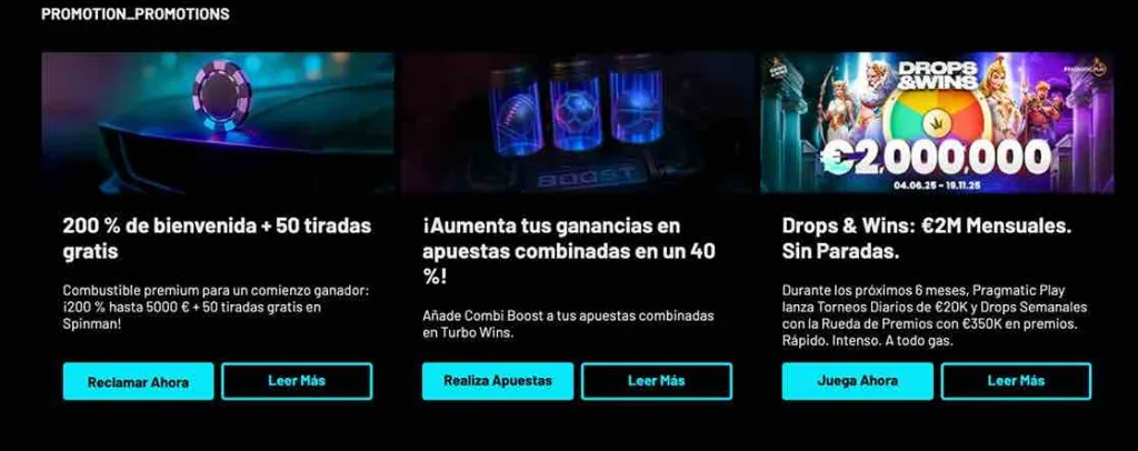 Turbo Wins combo betting promotion with winnings increase