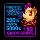 200% até £5000 + 50 Rodadas Grátis – Turbo Wins