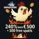 240% up to £2500 + 300 Free Spins – WinShark