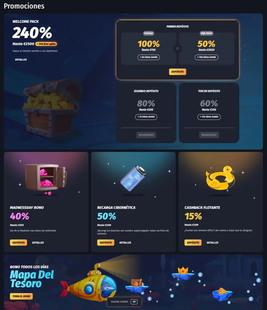 WinShark welcome promotions with bonus and free spins highlights