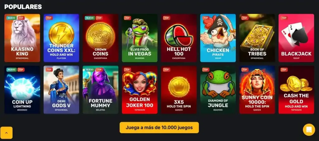 Популярные слоты Kaasino - список лучших игр для испанских и европейских игроков